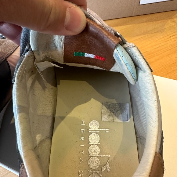 Diadora Heritage Equipe Ita Fair Aqua Made In Italy Vintage - Picture 4 of 5